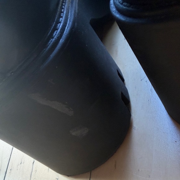 Zara Black Ribbed Ankle Boots - Picture 4 of 7